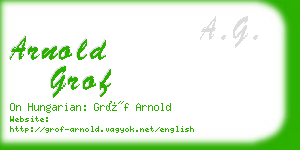 arnold grof business card